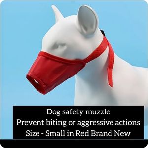 Dog safety muzzle Prevent biting or aggressive actions Size - Small in Red new